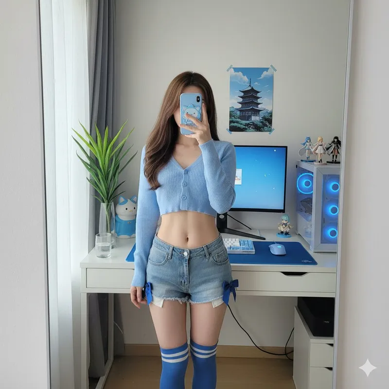 Blue room portrait